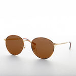 Load image into Gallery viewer, Gold Round Preppy Classic Metal Vintage Sunglass 
