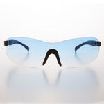 Load image into Gallery viewer, Y2K Wrap Shield Rimless Vintage Sunglass
