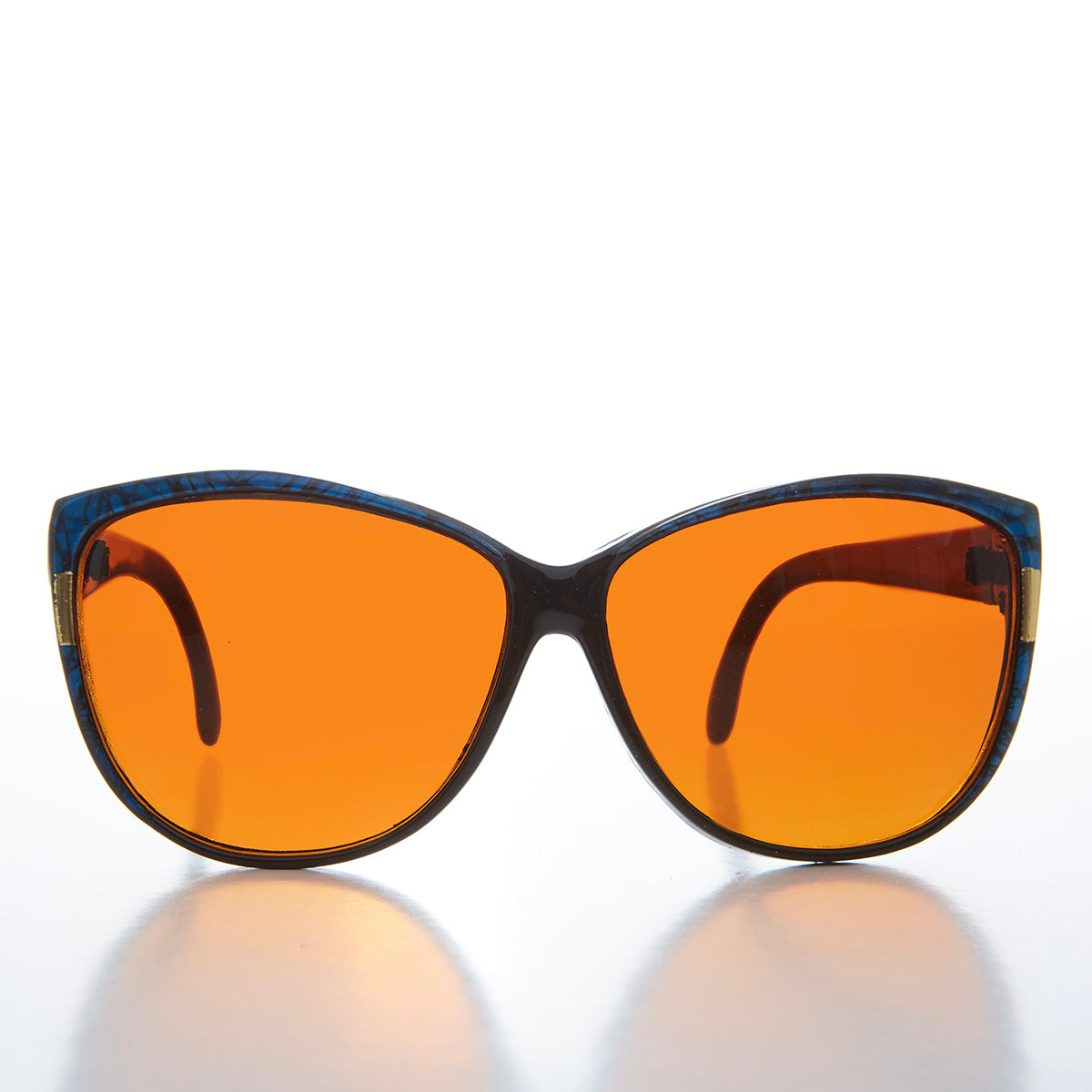 Women's Large Orange Lens Sunglasses