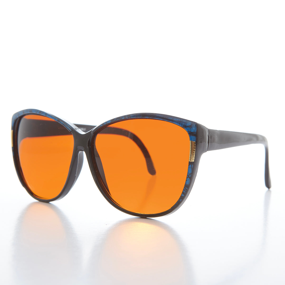 Women's Large Orange Lens Sunglasses