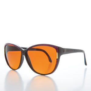 Women's Large Orange Lens Sunglasses