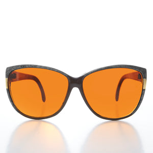 Women's Large Orange Lens Sunglasses
