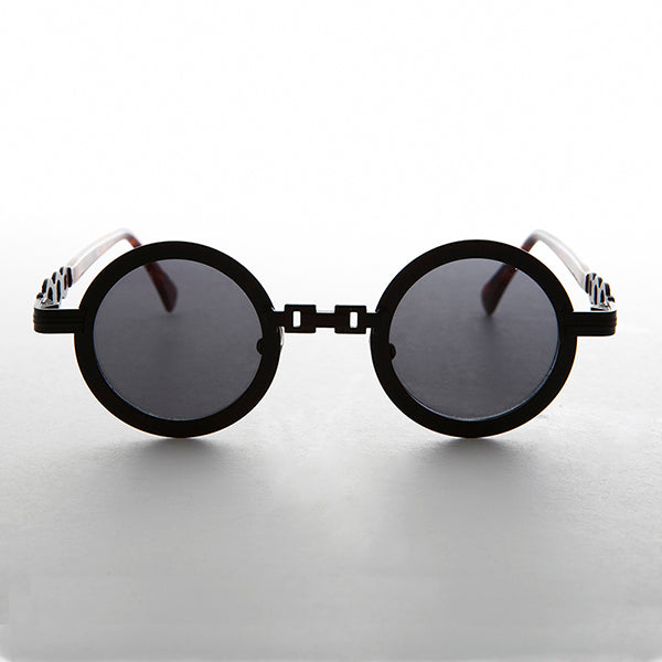 Round Vintage Sunglass with Chain Bridge