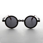 Load image into Gallery viewer, Round Vintage Sunglass with Chain Bridge
