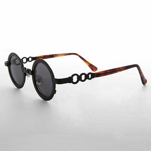 Round Vintage Sunglass with Chain Bridge