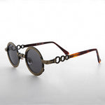 Load image into Gallery viewer, Round Vintage Sunglass with Chain Bridge
