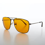 Load image into Gallery viewer, Sunglasses with yellow lenses and black frames on a white background
