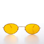 Load image into Gallery viewer, Oval Yellow Lens Vintage Sunglass
