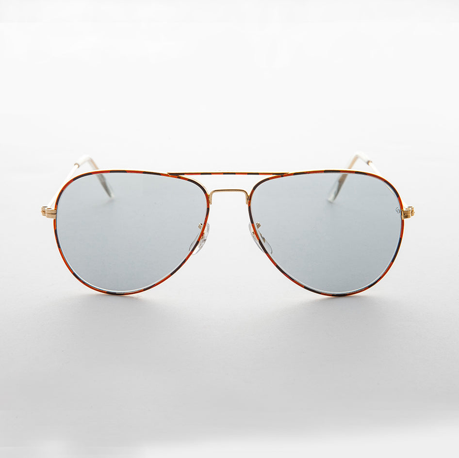 Vintage Aviator Sunglass Glass Photochromic Lens 