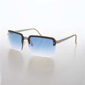 square rimless sunglasses