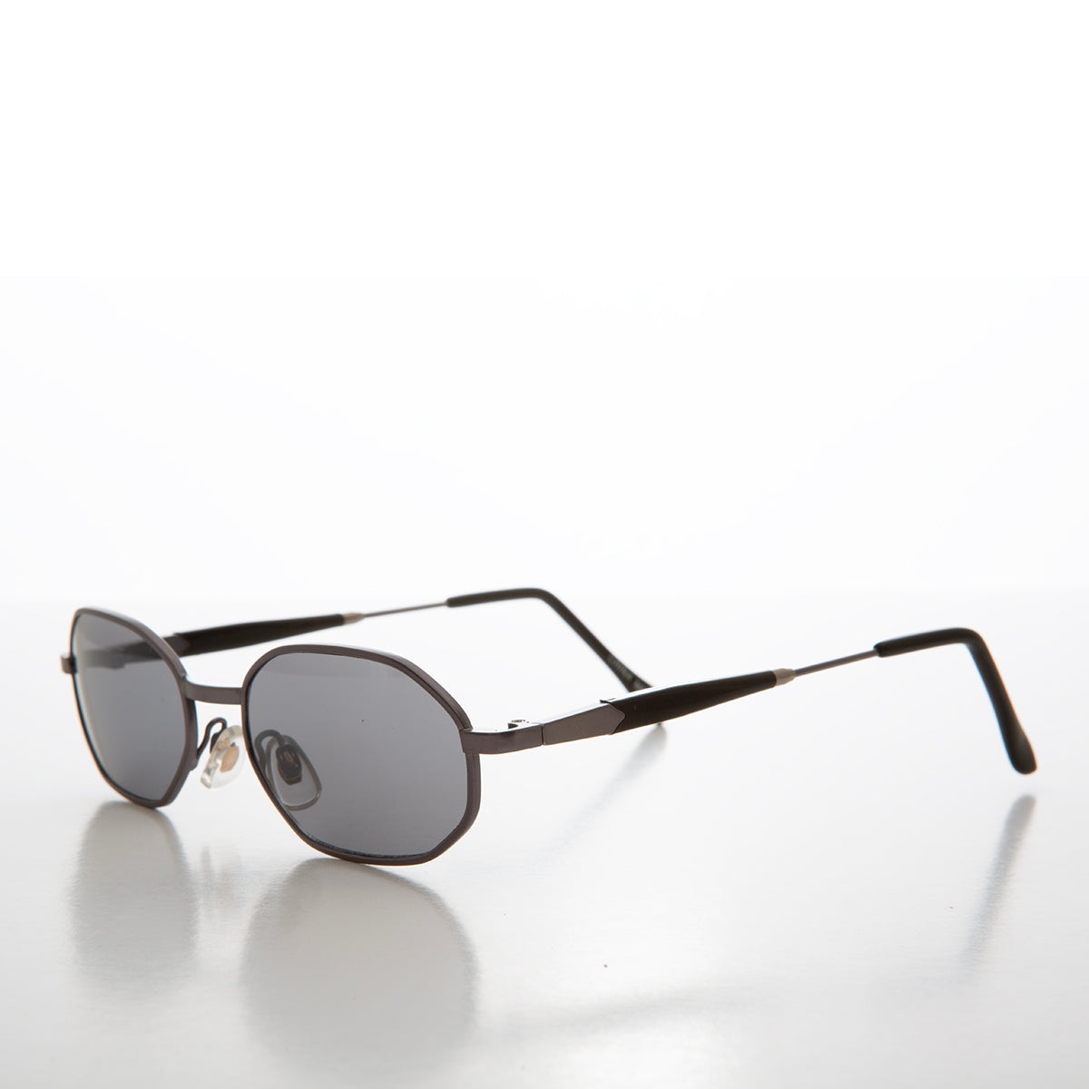 90s Geometric Oval Metal Sunglasses