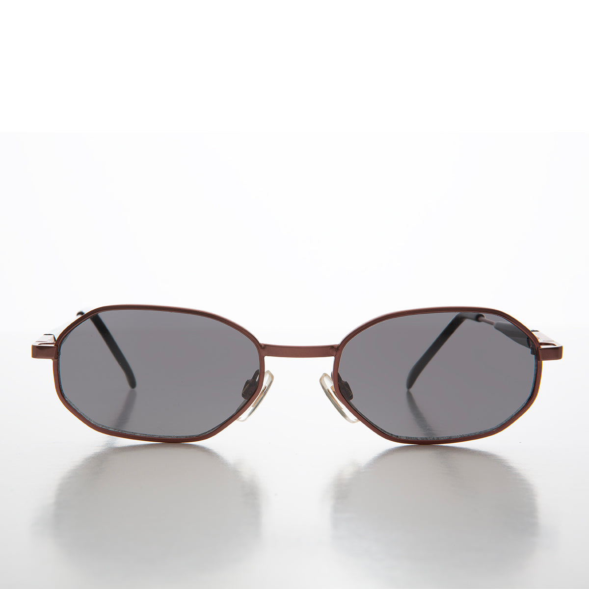 90s Geometric Oval Metal Sunglasses