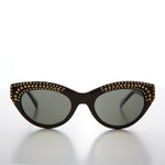 Load image into Gallery viewer, Cat Eye Sunglass with Gold Studs
