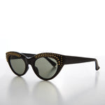 Load image into Gallery viewer, Cat Eye Sunglass with Gold Studs
