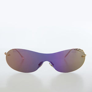 Mono Lens Vintage Sunglasses with Piercing 