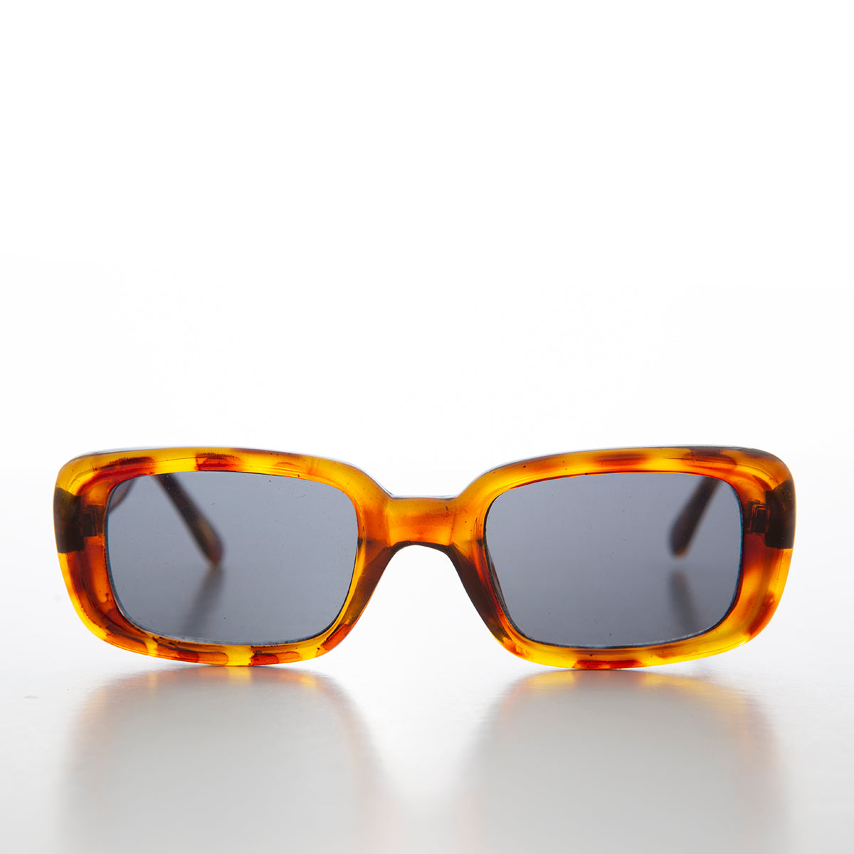 Classic Rectangle Retro Mod Sunglasses