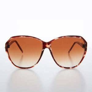 Round Oversized Colorful Butterfly Vintage Sunglass - Nessa
