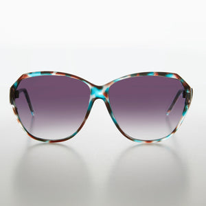 Round Oversized Colorful Butterfly Vintage Sunglass - Nessa