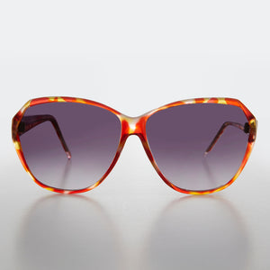 Round Oversized Colorful Butterfly Vintage Sunglass - Nessa