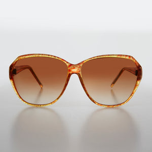 Round Oversized Colorful Butterfly Vintage Sunglass - Nessa