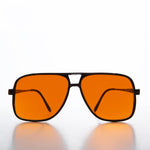 Load image into Gallery viewer, Geometric Aviator with Orange Lens
