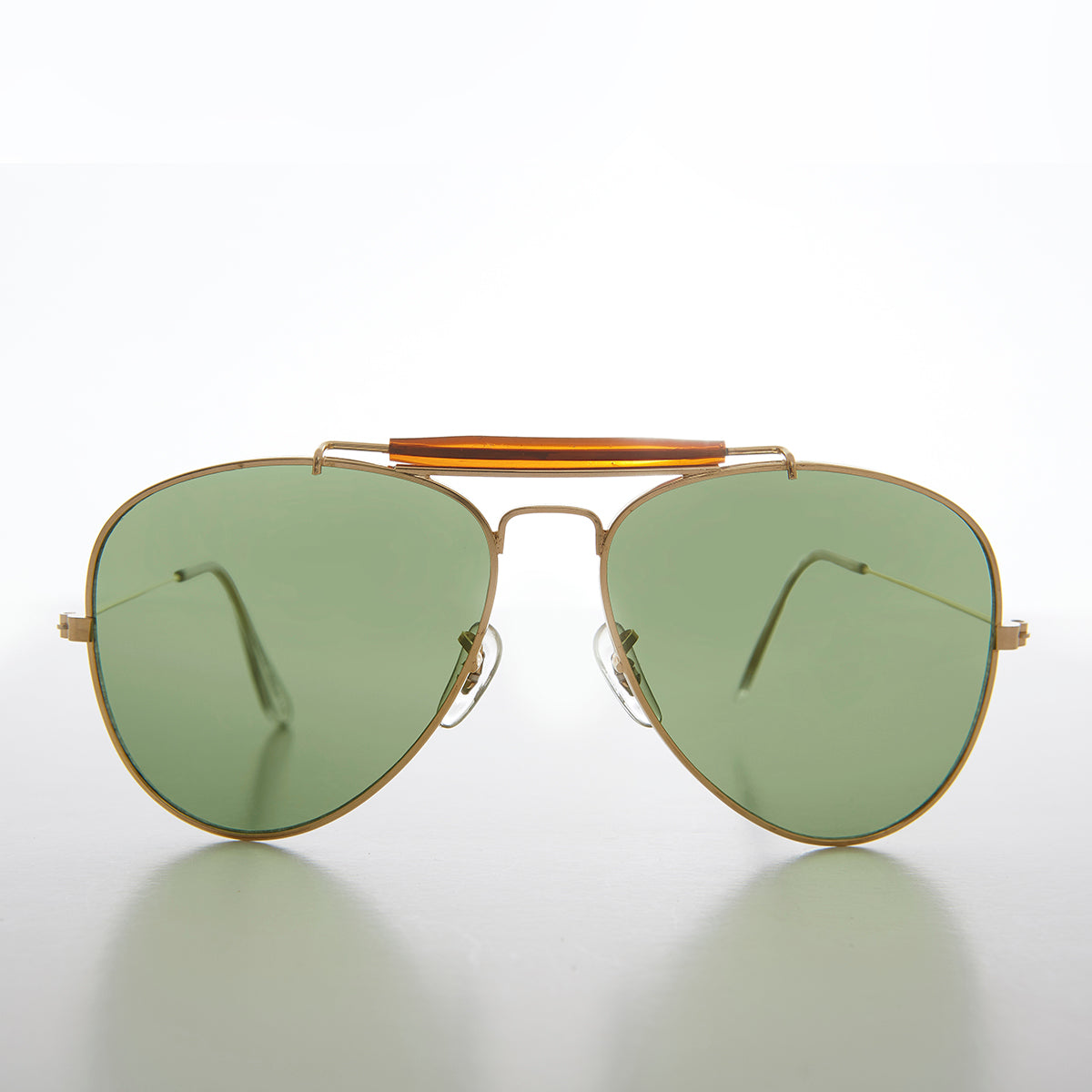 Classic Brow Bar Gold Pilot Sunglasses 