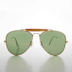 Classic Brow Bar Gold Pilot Sunglasses 