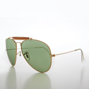Classic Brow Bar Gold Pilot Sunglasses 