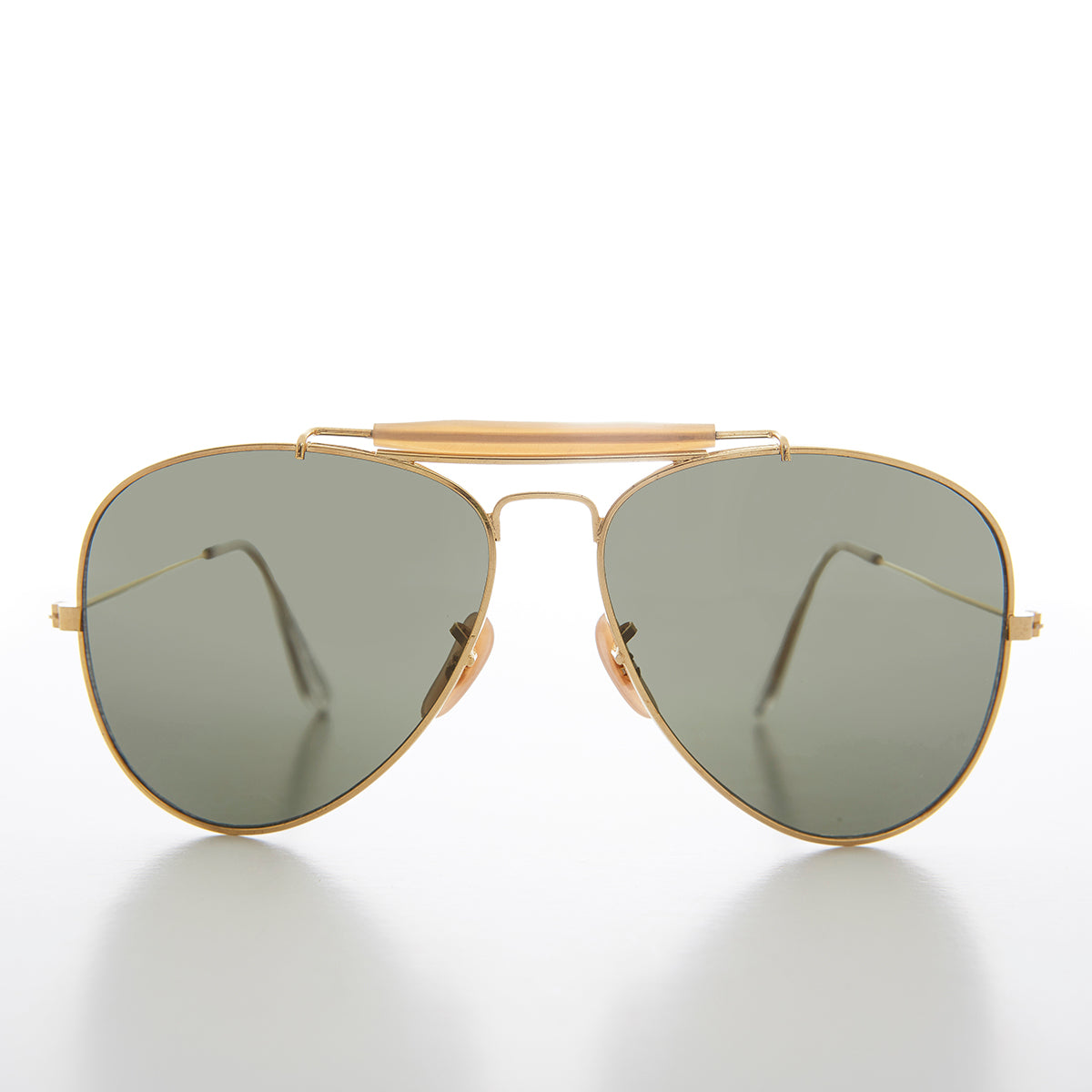 Classic Brow Bar Gold Pilot Sunglasses 