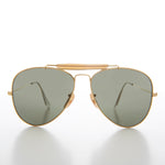 Load image into Gallery viewer, Classic Brow Bar Gold Pilot Sunglasses 
