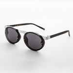 Load image into Gallery viewer, 90s Oval Goth Sunglasses with Floating Brow line 
