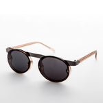 Load image into Gallery viewer, 90s Oval Goth Sunglasses with Floating Brow line 
