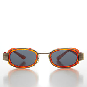 Rectangular Sunglass with Goggle Rim