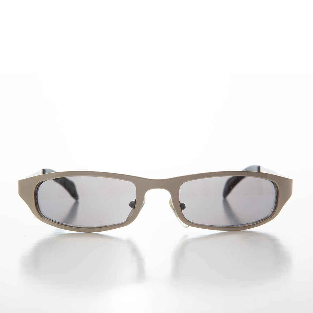 90s Sleek Sporty Wrap Metal Sunglass