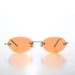 Load image into Gallery viewer, Oval Rimless Tinted Lens Vintage Sunglasses
