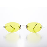 Load image into Gallery viewer, Oval Rimless Tinted Lens Vintage Sunglasses
