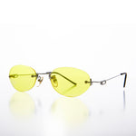 Load image into Gallery viewer, Oval Rimless Tinted Lens Vintage Sunglasses
