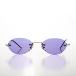 Load image into Gallery viewer, Oval Rimless Tinted Lens Vintage Sunglasses
