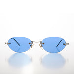 Load image into Gallery viewer, Oval Rimless Tinted Lens Vintage Sunglasses
