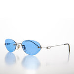 Load image into Gallery viewer, Oval Rimless Tinted Lens Vintage Sunglasses
