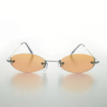 Load image into Gallery viewer, orange lens rimless sunglasses
