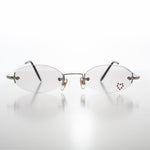 Load image into Gallery viewer, Micro Sunglass with Heart Rhinestone Accent
