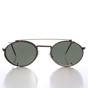 Oval Clip On Sunglasses 