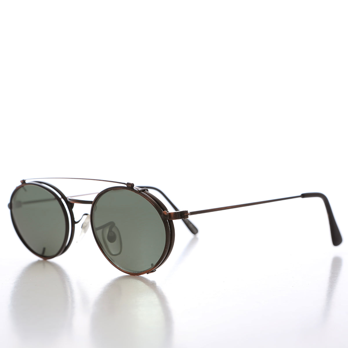 Oval Clip On Sunglasses 