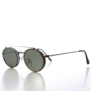 Oval Clip On Sunglasses 