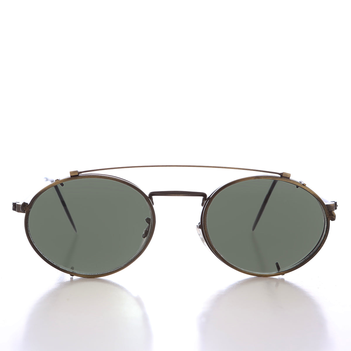 Oval Clip On Sunglasses 