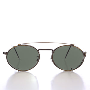 Oval Clip On Sunglasses 