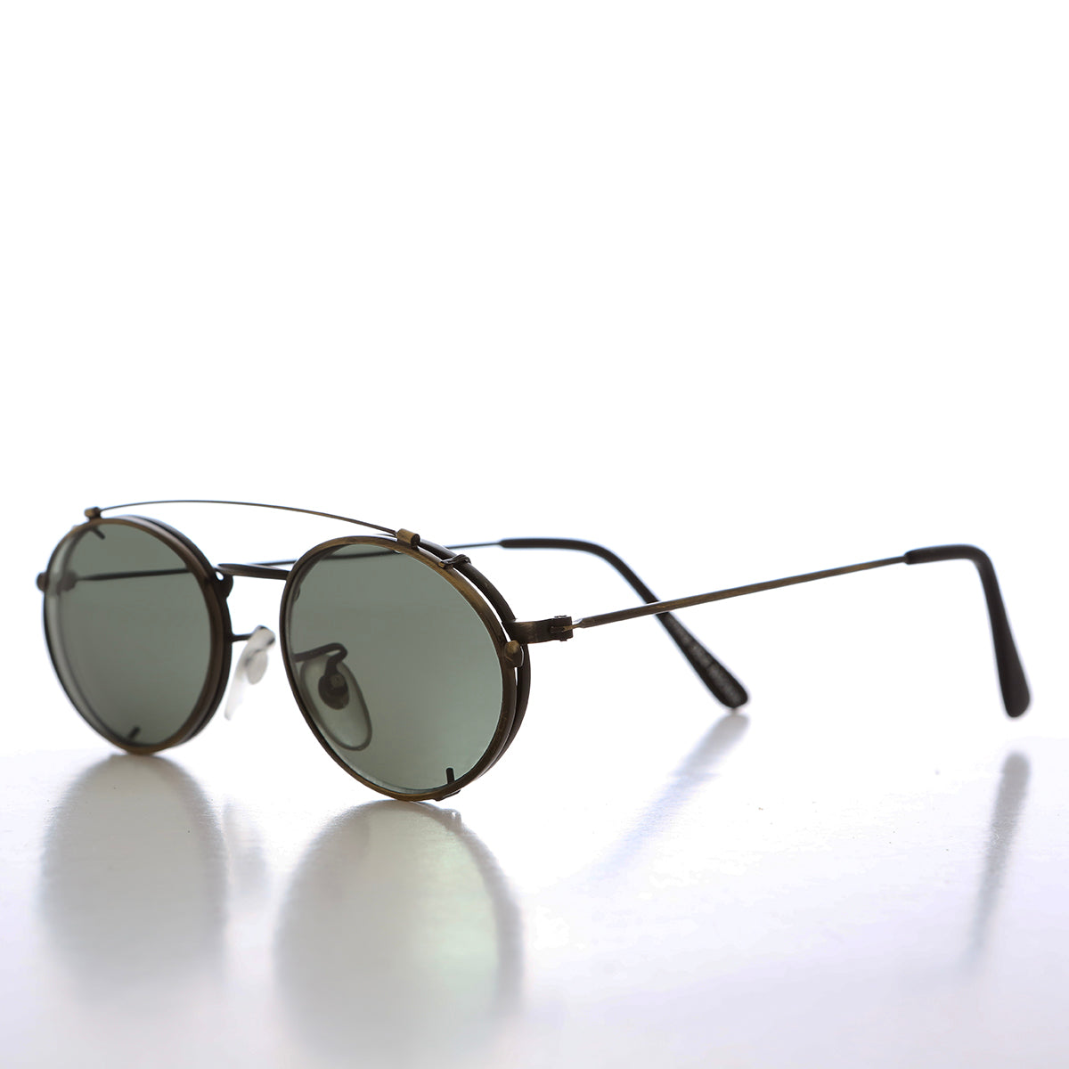Oval Clip On Sunglasses 