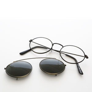 Oval Clip On Sunglasses 