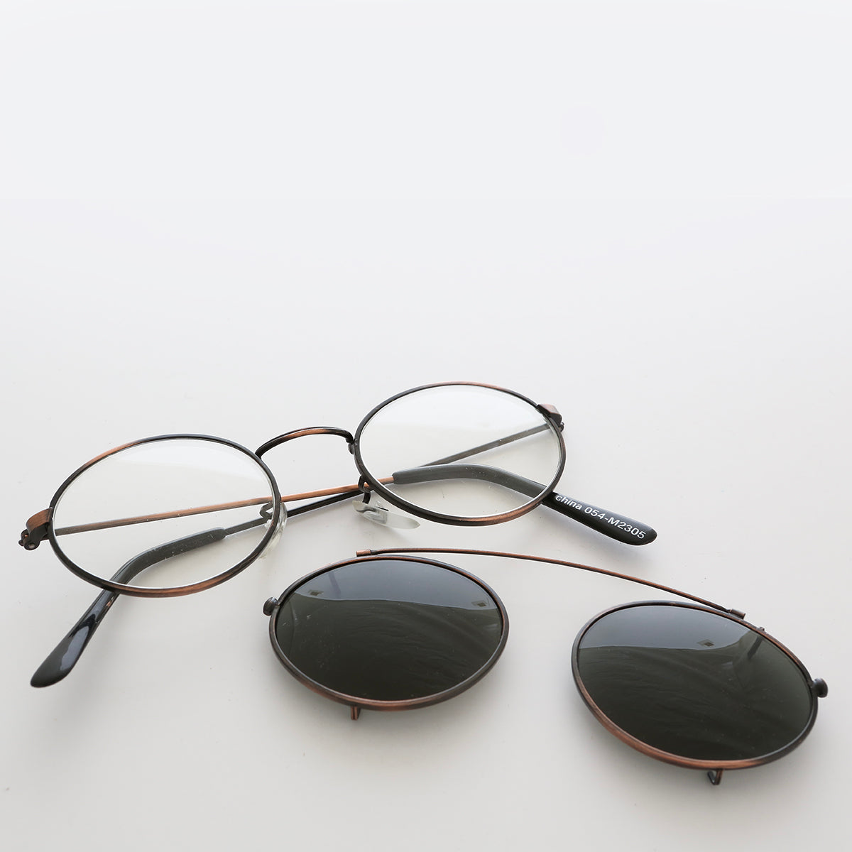 Oval Clip On Sunglasses 